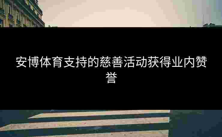 安博体育支持的慈善活动获得业内赞誉
